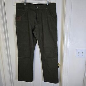 Wrangler Riggs Workwear Olive Green Canvas Carpenter Pants Men's‎